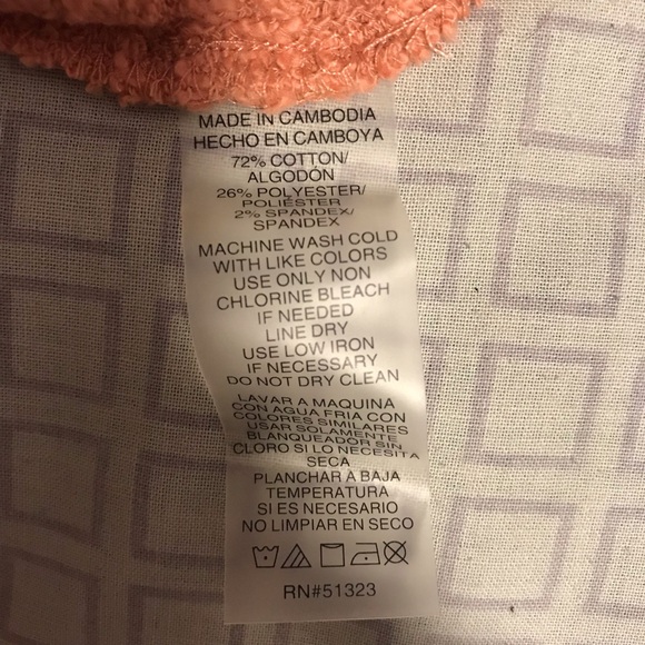 Vince Camuto Orange V-Neck Slub Knit Cotton Cardigan Size Medium - Picture 5 of 5